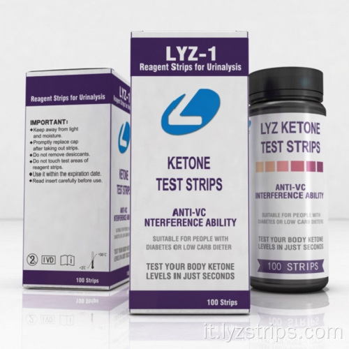 Strisce in stick per test del reagente chetonico di Amazon Ketone